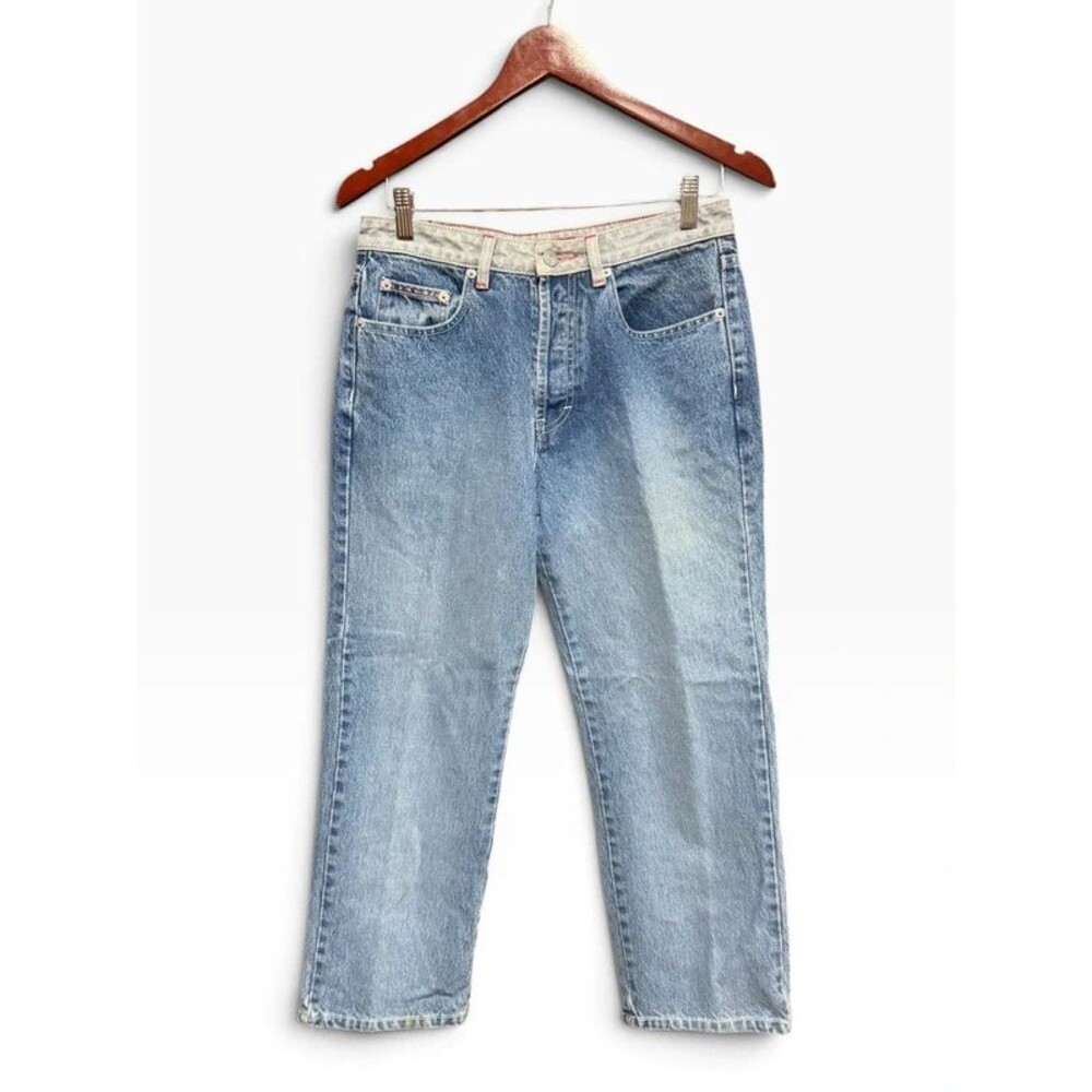 Vintage Union Bay Size 7 Blue Jean Denim Pants 90s Y2K Straight Leg